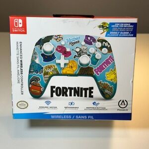 Power A Enhanced Wireless Controller‎ For Nintendo Switch Fortnite Sticker Mania